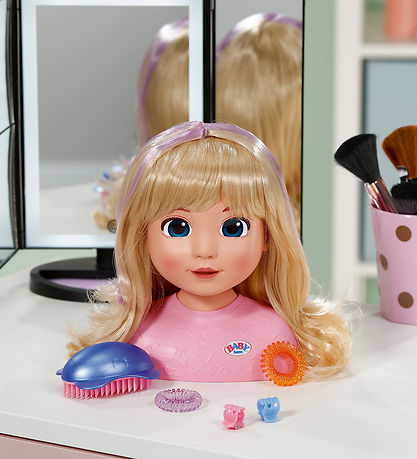 Baby Born Dukkehoved m. Tilbehør - Carla