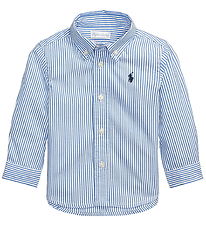 Polo Ralph Lauren Skjorte - Slim Fit - Blå/Hvidstribet Polo Ralph Lauren Skjorte - Slim Fit - Blå/Hvidstribet