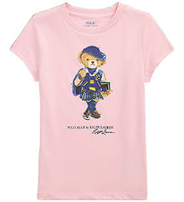 Polo Ralph Lauren T-shirt - Hint of Pink m. Bamse Polo Ralph Lauren T-shirt - Hint of Pink m. Bamse