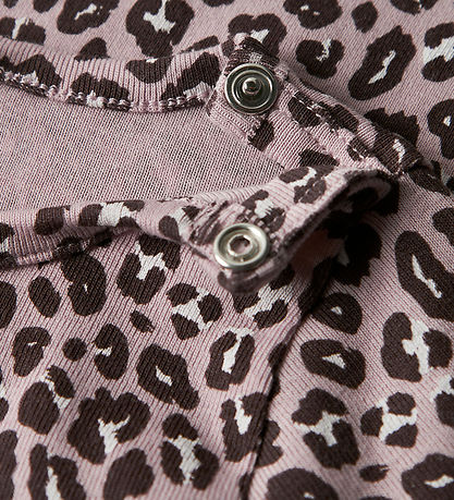 Name It Bodysuit l/s - NbfLeoana - Burnished Lilac w. Leopard Pr