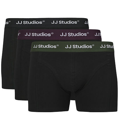Jack & Jones Boxershorts - 3-pak - JacSoho - Black/Plum Perfec