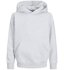 Jack & Jones Hættetrøje - JjEurban - White Melange Jack & Jones Hættetrøje - JjEurban - White Melange