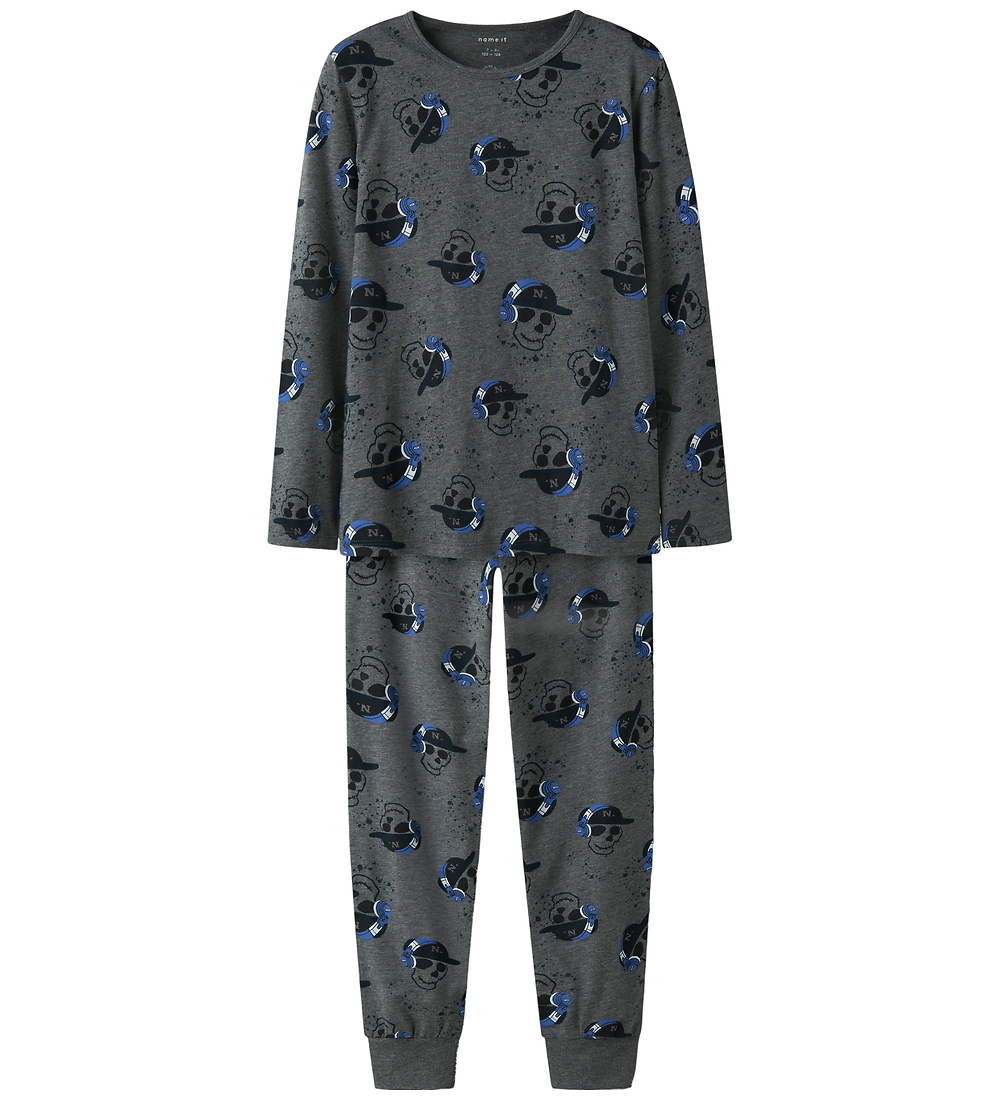Ensemble de Pyjama 2 Pices Name It - NkmNuit - Gris Fonc Chin - Name It - 11-12 ans 146-152 - Esemble de Pyjama 20 €