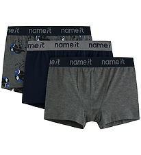 Name it Boxershorts - 3-pak - NkmBoxer - Mørkegråmeleret Name it Boxershorts - 3-pak - NkmBoxer - Mørkegråmeleret