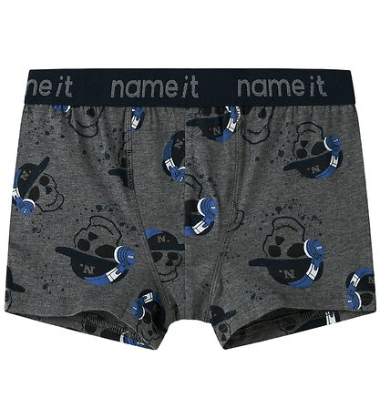 Name it Boxershorts - 3-pak - NkmBoxer - Mørkegråmeleret