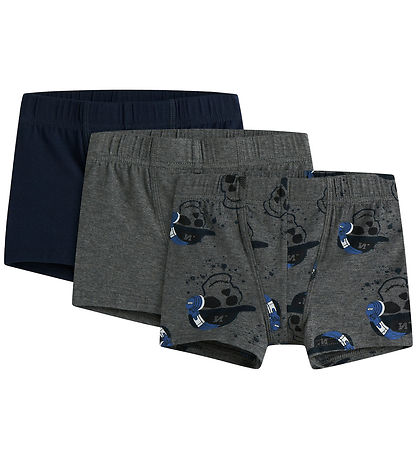 Name it Boxershorts - Noos - NmmTights - 3-Pak - Mørkegråmeleret