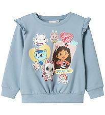 Name it Sweatshirt - NmfJyla - Gabby's Dollhouse - Dusty Blue Name it Sweatshirt - NmfJyla - Gabby's Dollhouse - Dusty Blue