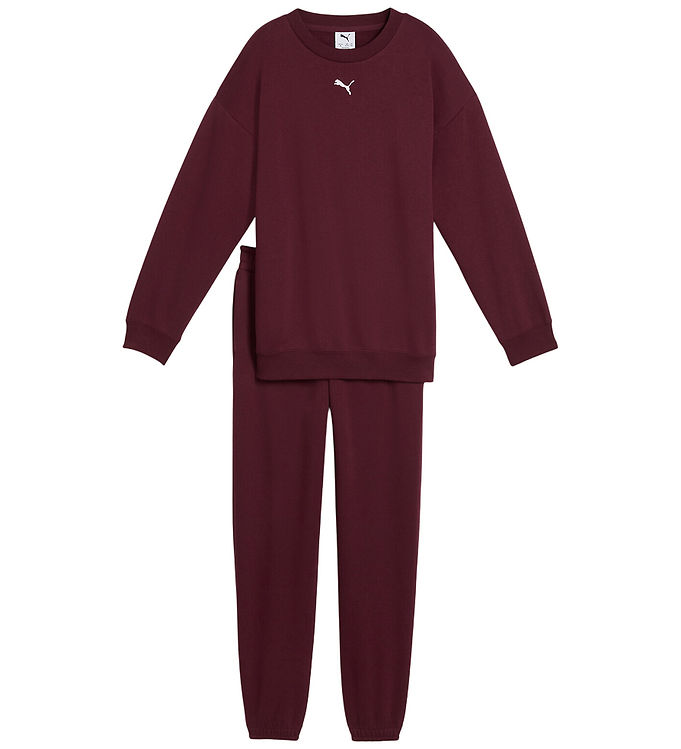 Puma Sweatsæt - Loungewear Oversized - Ruby Shimmer