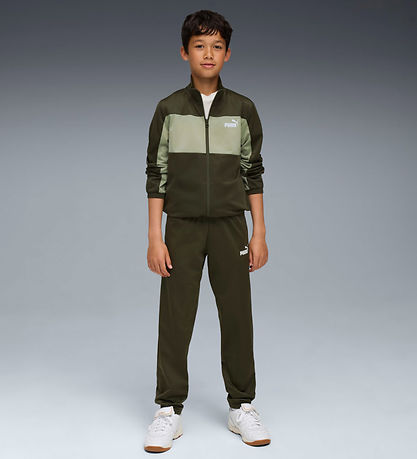 Puma Tracksuit - Poly Colorblock - Dark Olive