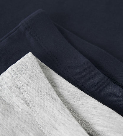 Name It Bukser - 2-pak - NkfVivii - Lysegråmeleret/Navy Blazer