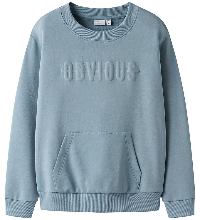 Name It Sweatshirt - NkmVanoa - Dusty Blue/Obvious
