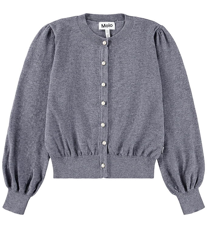 Molo Cardigan - Strik - Uld/Bomuld - Guinevere - Grey Melange