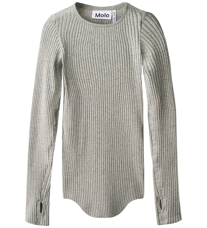 Molo Bluse - Rib - Rochelle - Grey Melange