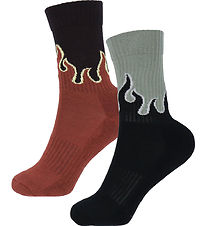 Molo Strømper - 2-pak - Norman - Flames Socks Molo Strømper - 2-pak - Norman - Flames Socks