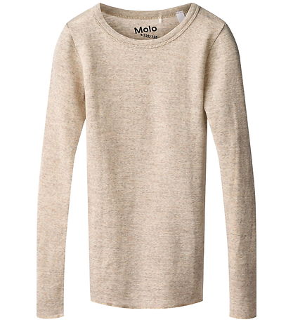 Molo Bluse - Merino Uld - Rihanna - Oatmeal Melange