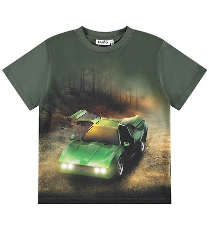 Molo T-shirt - Riley - Green Car