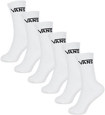 Vans Strømper - 6-pak - Hvid m. Sort