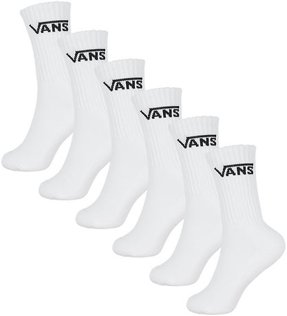 Vans Strømper - 6-pak - Hvid m. Sort