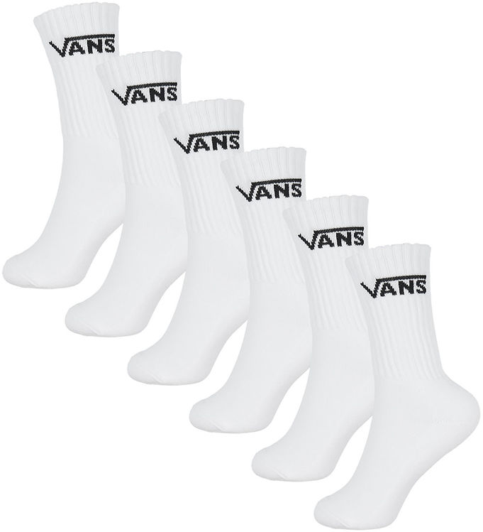 Vans Strømper - 6-pak - Hvid m. Sort