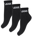 Vans Ankelstrømper - 3-pak - Sort m. Hvid Vans Ankelstrømper - 3-pak - Sort m. Hvid