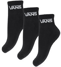 Vans Ankelstrømper - 3-pak - Sort m. Hvid Vans Ankelstrømper - 3-pak - Sort m. Hvid