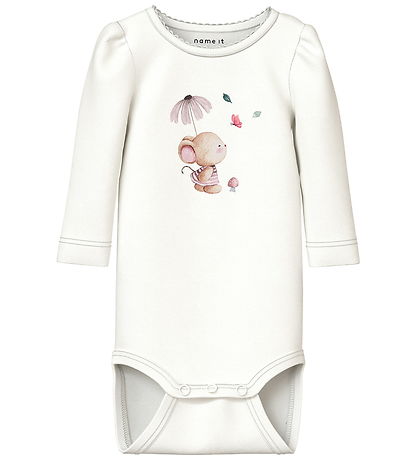 Name It Rompers l/s - NbfLotus - 2-pack - Cloud Danser/Gepolijst