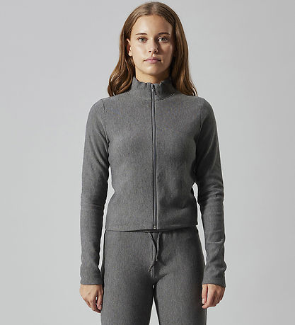 LMTD Cardigan - NlfLonja - Mørkegråmeleret
