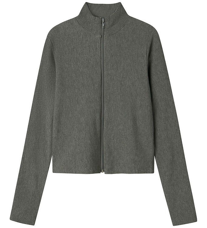 LMTD Cardigan - NlfLonja - Mørkegråmeleret