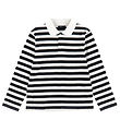 LMTD PoloBluse - NlnKliva - Black/White Stripes LMTD PoloBluse - NlnKliva - Black/White Stripes