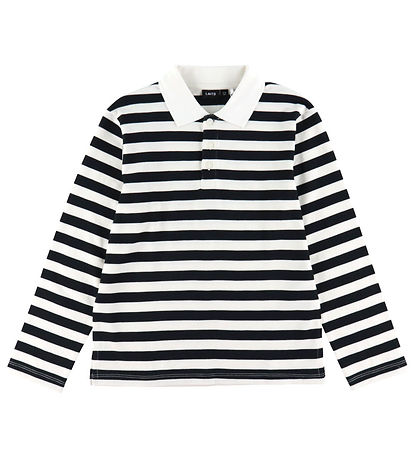 LMTD PoloBluse - NlnKliva - Black/White Stripes