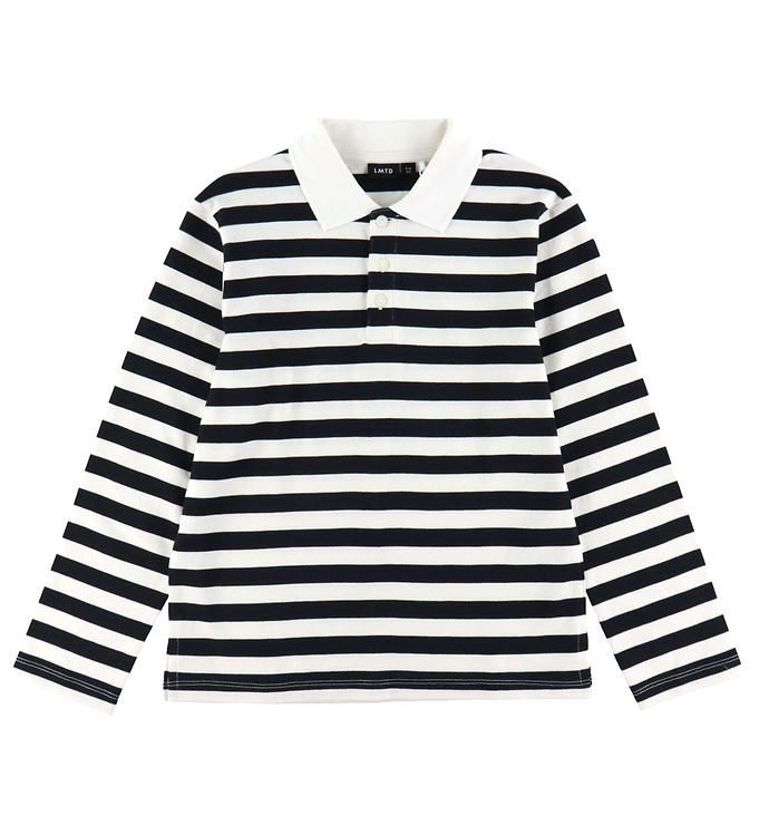 LMTD PoloBluse - NlnKliva - Black/White Stripes