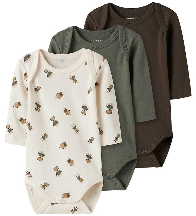 Name It Bodyer - l/æ - 3-pak - Noos - NbmBody - Jet Stream/W/Tea