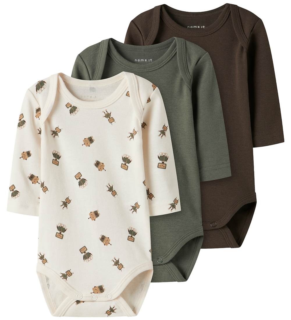 Name It Bodies - ml - 3 Pack - Noos - NbmBody - Jet StreamWTe - Name It - 2 ans 92 - Body ML 23$