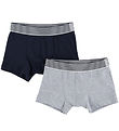 Petit Bateau Boxershorts - 2-pak - Navy/Gråmeleret Petit Bateau Boxershorts - 2-pak - Navy/Gråmeleret