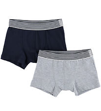 Petit Bateau Boxershorts - 2-pak - Navy/Gråmeleret Petit Bateau Boxershorts - 2-pak - Navy/Gråmeleret