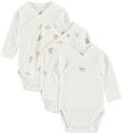 Petit Bateau Slå om Body l/æ  - 3- pak - Hvid Petit Bateau Slå om Body l/æ  - 3- pak - Hvid