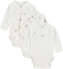 Petit Bateau Slå om Body l/æ  - 3- pak - Hvid Petit Bateau Slå om Body l/æ  - 3- pak - Hvid