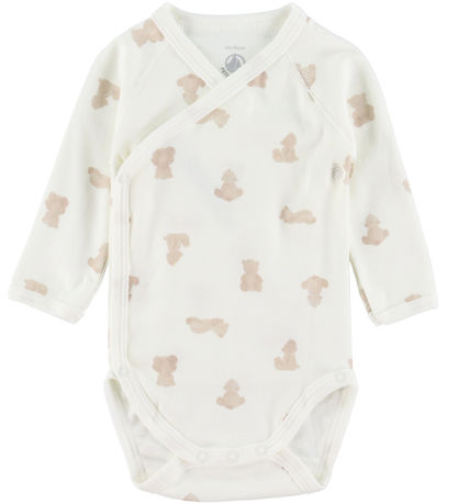 Petit Bateau Slå om Body l/æ  - 3- pak - Hvid Petit Bateau Slå om Body l/æ  - 3- pak - Hvid