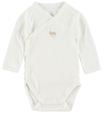 Petit Bateau Slå om Body l/æ  - 3- pak - Hvid Petit Bateau Slå om Body l/æ  - 3- pak - Hvid