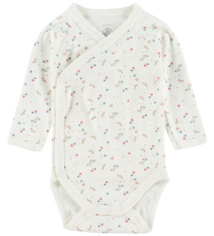 Petit Bateau Slå-om Body l/æ - 5-pak - Hvid/Rosa Petit Bateau Slå-om Body l/æ - 5-pak - Hvid/Rosa