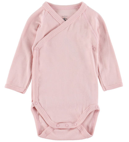 Petit Bateau Slå-om Body l/æ - 5-pak - Hvid/Rosa Petit Bateau Slå-om Body l/æ - 5-pak - Hvid/Rosa