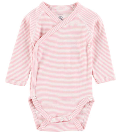 Petit Bateau Slå-om Body l/æ - 5-pak - Hvid/Rosa Petit Bateau Slå-om Body l/æ - 5-pak - Hvid/Rosa