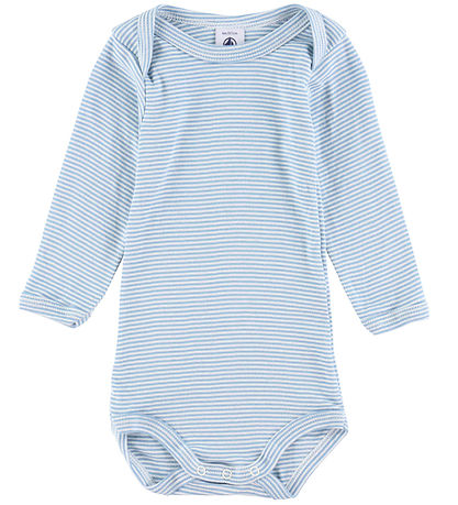 Petit Bateau Body l/æ - 3-pak - Blå/Hvid Petit Bateau Body l/æ - 3-pak - Blå/Hvid