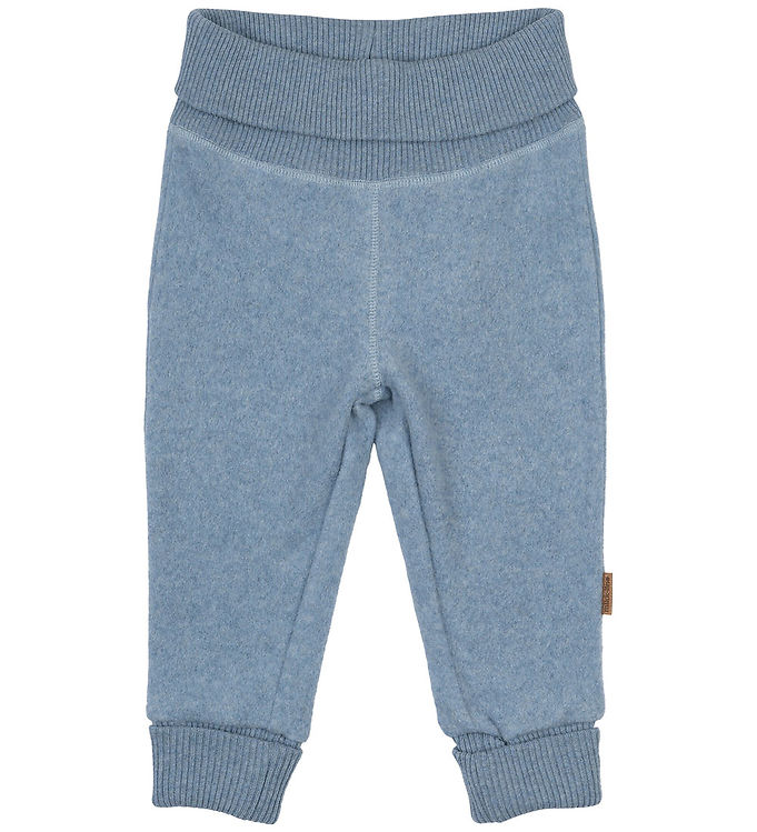 Mikk-Line Fleece Bukser - Faded Denim Melange