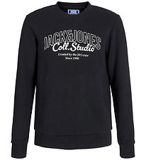 Jack & Jones Sweatshirt - JjMakoto - Black/Big Print Jack & Jones Sweatshirt - JjMakoto - Black/Big Print