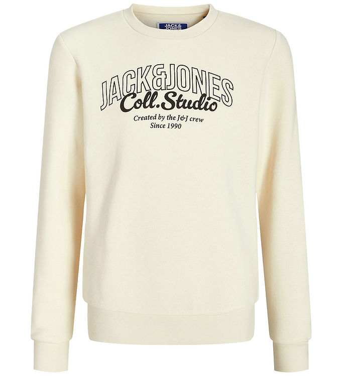 Jack & Jones Sweatshirt - JjMakoto - Antique White/Big Print