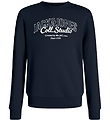 Jack & Jones Sweatshirt - JjMakoto - Sky Captain/Big Print Jack & Jones Sweatshirt - JjMakoto - Sky Captain/Big Print