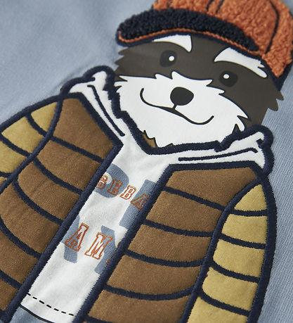 Name It Sweatshirt - NmmKamden - Dusty Blue w. Print