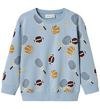 Name It Sweatshirt - NmmKeaton - Dusty Blue m. Print Name It Sweatshirt - NmmKeaton - Dusty Blue m. Print