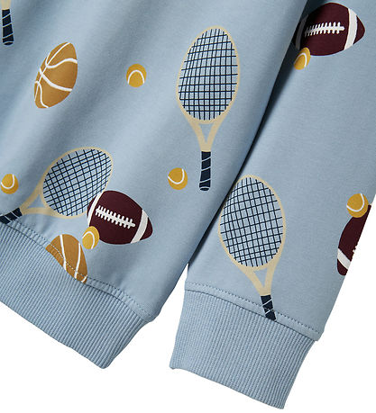 Name It Sweatshirt - NmmKeaton - Dusty Blue m. Print